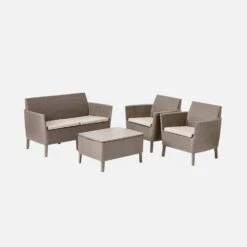 Salon De Jardin Imitation Rotin 4 Places Couleur : Cappuccino / Sable 9 Salon De Jardin Imitation Rotin 4 Places Couleur : Cappuccino / Sable -Jardin Et Extérieur plk3109cpsd 23e1322527485b6f647eb08c726237e6