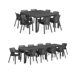 Table De Jardin Modulable Résine De Synthèse 4 à 10 Places -Jardin Et Extérieur plktbl150bkx2 903c0210cc1226aa0f20d58626fc7bed