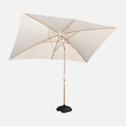 Parasol Rectangulaire 2x3m, Mât Effet Bois Couleur : Sable -Jardin Et Extérieur pu2x3wdsand d45125f92097004995f8f87772f89cf6