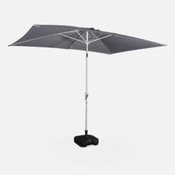 Parasol Rectangulaire 2x3m, Aluminium Anodisé Couleur : Gris -Jardin Et Extérieur puano2x3gy 35286d9415b52d2e925bcc7c47e24688