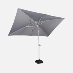 Parasol Rectangulaire 2x3m, Aluminium Anodisé Couleur : Gris -Jardin Et Extérieur puano2x3gy 394283c2c468ec14682037242c393429