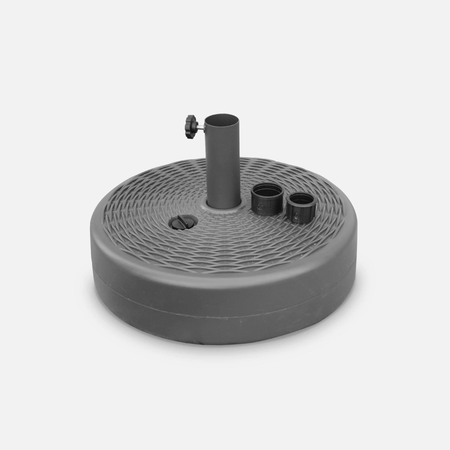 Pied Parasol Rond Plastique Pour Parasol à Mat Central 4 Pied Parasol Rond Plastique Pour Parasol à Mat Central – Image 2