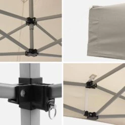 Tonnelle Pliante 3x3 M 9 Tonnelle Pliante 3x3 M -Jardin Et Extérieur pug3x3sand fcb446687b6a05462b90e4c45349ffe1