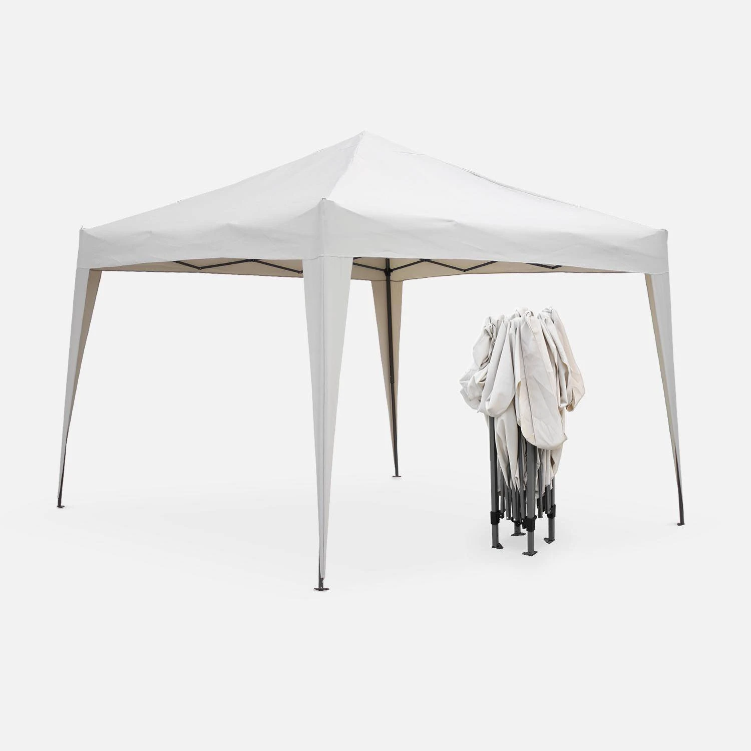 Tonnelle Pliante 3x3m Couleur : Sable 3 Tonnelle Pliante 3x3m Couleur : Sable