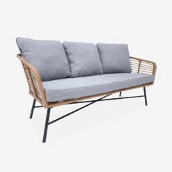 Salon De Jardin Bas Résine Tressée Effet Rotin 5 Places Couleur : Bois / Gris Chiné 10 Salon De Jardin Bas Résine Tressée Effet Rotin 5 Places Couleur : Bois / Gris Chiné -Jardin Et Extérieur raw3101gy 4a2597944da9a411d5f333a76c297b1a