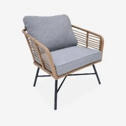 Salon De Jardin Bas Résine Tressée Effet Rotin 5 Places Couleur : Bois / Gris Chiné 11 Salon De Jardin Bas Résine Tressée Effet Rotin 5 Places Couleur : Bois / Gris Chiné -Jardin Et Extérieur raw3101gy e2f4e2450a9a4fd4cfc9535065e43e6d