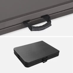 Tables De Réception Pliable Plastique (lot De 2) Couleur : Gris Foncé -Jardin Et Extérieur recpl180x70x2dg 8072ab177160a4a16a23ea235640f3c9