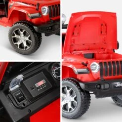 Voiture électrique Enfant JEEP 12V, 1 Place Couleur : Rouge -Jardin Et Extérieur rocjeepwrcred 737b429067b671e70551bc85b139bf03