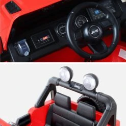 Voiture électrique Enfant JEEP 12V, 1 Place Couleur : Rouge -Jardin Et Extérieur rocjeepwrcred 86b6ea5380769f7f1022fceb058cac23