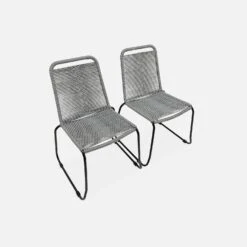 Chaise Jardin En Corde Empilable (lot De 2) Couleur : Gris Clair 12 Chaise Jardin En Corde Empilable (lot De 2) Couleur : Gris Clair -Jardin Et Extérieur ropechrx2lgy e2a91797746cfbf5605b649d344b33aa