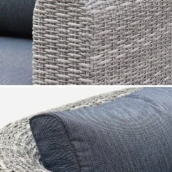 Salon De Jardin Résine Tressée Ronde 6 Places Couleur : Gris / Gris Chiné -Jardin Et Extérieur rw3005gy 39965a0ded093557fd4b4af91f1dda6c