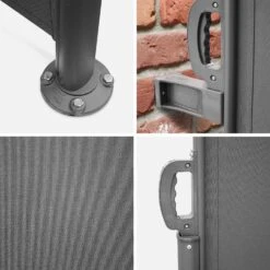 Paravent Rétractable 300x160cm Couleur : Gris -Jardin Et Extérieur sa160atgy 957284a81f2a6e748da4bc2d23b064d2