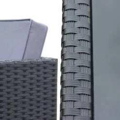 Table De Jardin Vasto 12 Et Sa Housse Couleur : Noir / Gris -Jardin Et Extérieur salon de jardin 8 12 places vasto avec housse de protection coloris noir coussins gris table encastrable 60b630e4b7ebcbcb8e48fa2a094e3d77