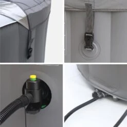 Spa Gonflable 4 Places Rond Bande LED, Système Anti-gel, Bâche -Jardin Et Extérieur spa180lrledgy 5e2e0a5e402cbc64ad5995b29e5e4d81