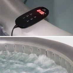 Spa Gonflable 6 Places Rond Bande LED, Système Anti-gel, Bâche -Jardin Et Extérieur spa205lrledgy 4a75da775c9629b42396a58bb45c3d48