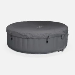 Spa Gonflable 6 Places Rond Bande LED, Système Anti-gel, Bâche -Jardin Et Extérieur spa205lrledgy d027b101922c5aaeb19e62bff76eff2d