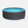 Spa Gonflable 6 Places Rond Bande LED, Système Anti-gel, Bâche -Jardin Et Extérieur spa205lrledgy eec5410c80432b4bcc113574e21c64f6