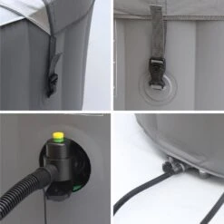 Spa Gonflable 6 Places Rond Bande LED, Système Anti-gel, Bâche -Jardin Et Extérieur spa205lrledgy f8296d67b52d21fa5b58b2692144461b