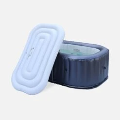 Spa Gonflable 2 Places Rond, Gonflage Automatique, Ozonateur, Couvercle Et Tapis -Jardin Et Extérieur spanestr2 91e2ca9e395f0d56ff4eb929976479b6