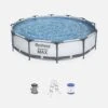 Piscine Hors Sol Tubulaire Ronde Avec Pompe Et Filtre ∅3,6m + Échelle -Jardin Et Extérieur spbw370fpl2 74e8ae289b1794b8d377f4f33cd9c6ce