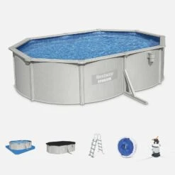 Piscine Hors Sol Ovale Avec Accessoires