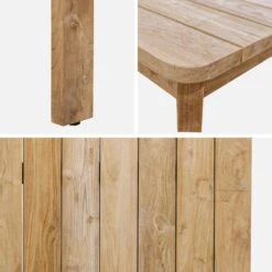 Table à Manger En Teck Recyclé 220cm + 6 Chaises Et 2 Fauteuils En Rotin Couleur : Noir -Jardin Et Extérieur tk220r8bk 226f45dea8da9954e22e0cdbe11a3d38