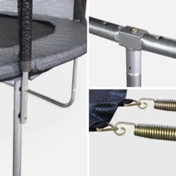 Trampoline 370cm Filet Protection Couleur : Gris -Jardin Et Extérieur tr370grey 93931aae25789caf072148efc250f394