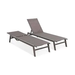 Bain De Soleil Aluminium Multi Position Et Empilable (lot De 2) Couleur : Taupe -Jardin Et Extérieur txkdlgex2bn 3274d487d249975c56e65771827db74d