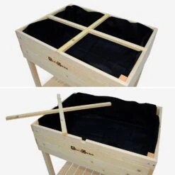 Carré Potager En Bois Sur Pieds 80 X 60cm -Jardin Et Extérieur vgh80 ab7865e8ec06a626c7c00c715439f98e