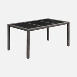 Table De Jardin Résine Tressée, 6 Fauteuils Couleur : Marron / Ecru -Jardin Et Extérieur wk150kdr6bn cb2fc76721bb640edaf97b1c29020de3