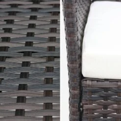 Salon De Jardin Résine Tressée 4 Places Couleur : Marron / Ecru -Jardin Et Extérieur wk3109lqbn bdf65490b3b001df14949cfa163cdebf