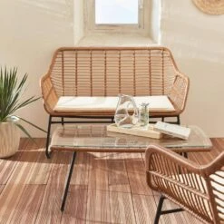 Salon De Jardin Résine Effet Rotin Et Métal 4 Places -Jardin Et Extérieur wk4bamb 159b6d001bcaeb388d02333b3d836e37