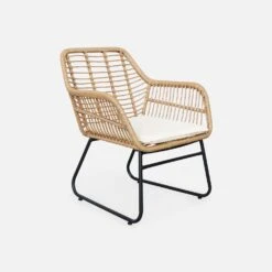 Salon De Jardin Résine Effet Rotin Et Métal 4 Places -Jardin Et Extérieur wk4bamb 3a7ee964812feb8e91969eed14ea5d78