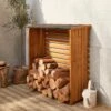 Abri Bûches 120x45x120cm,bois -Jardin Et Extérieur ws120lbn 617b66b4cbadceea0e856fec512c55e2