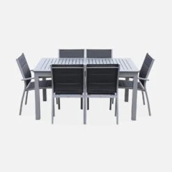 Table De Jardin Extensible Aluminium, 6 Chaises Couleur : Gris / Gris Foncé -Jardin Et Extérieur xtsafm210r6at 0afa6fb1263686a02258fa736c7eaebc